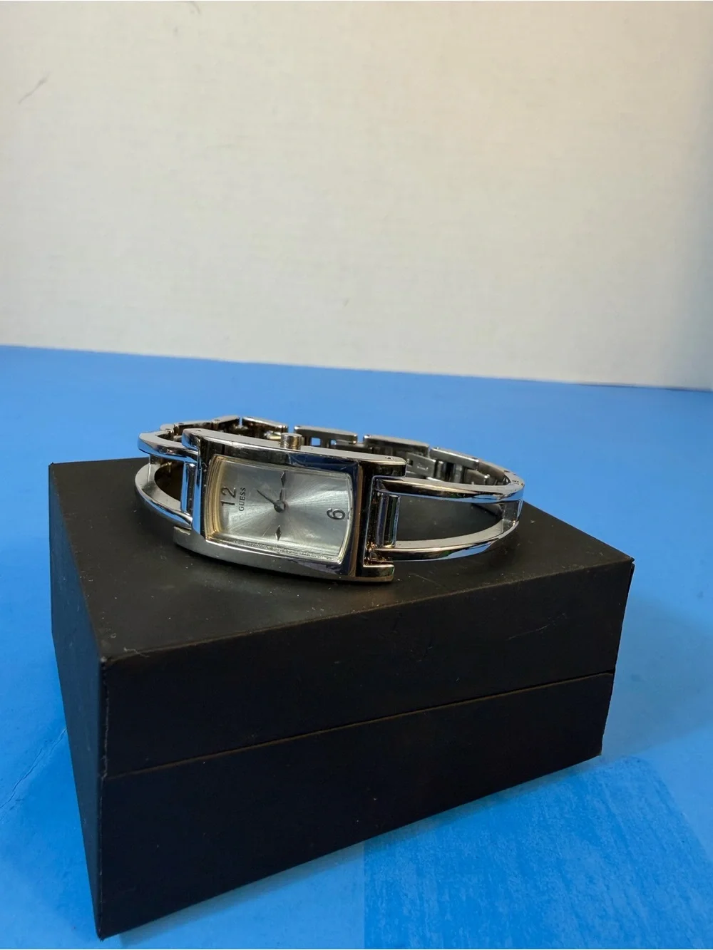 Silver Women's Bracelet Watch - Elegant Rectangular Dial